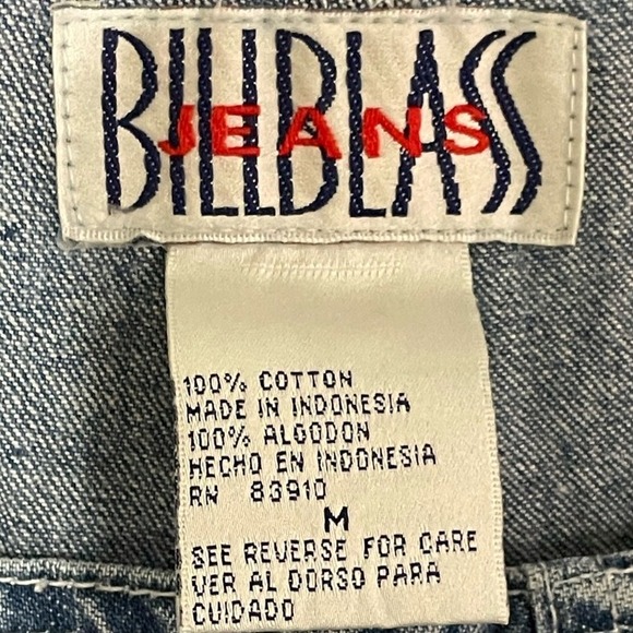 VTG Y2K Bill Blass Vintage Ladies Bib Carpenter Bib Overall Shorts Sz Medium NWT - Picture 2 of 15